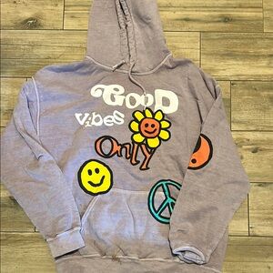 PAC sun Purple Hoodie with Graphic Patches